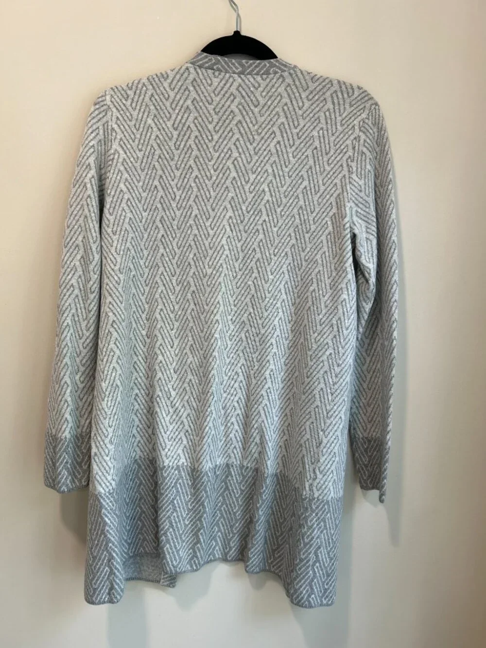 J.McLaughlin Gray Open‎ Front Cardigan Small Cotton Modal Lightweight Sweater